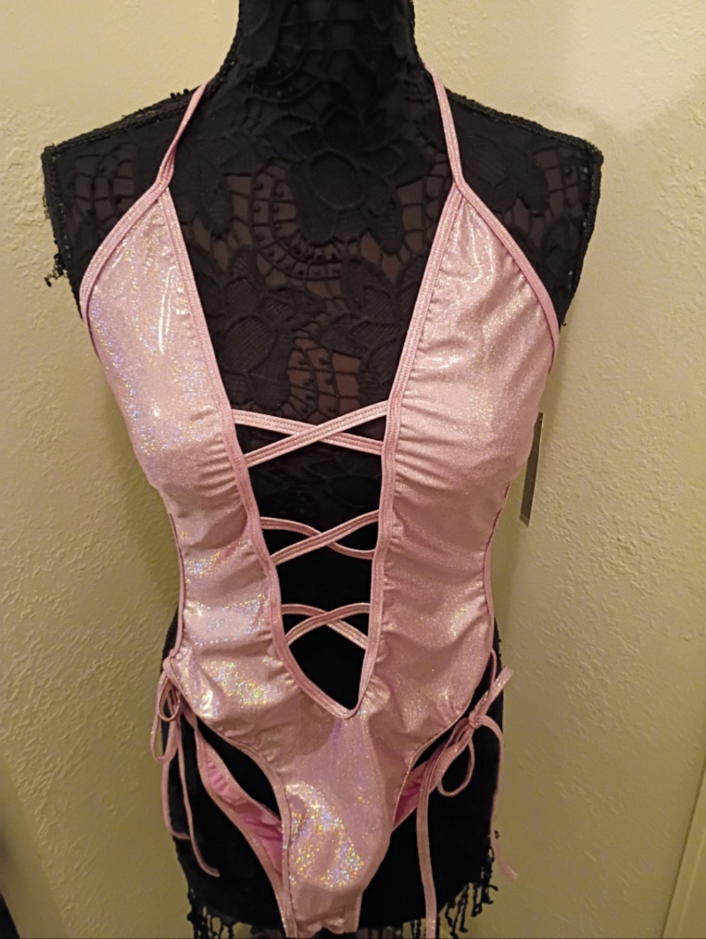 Pink and Black Women's Lingerie